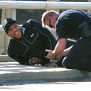 Cam Newton is conscious and smiling after crash in uptown Charlotte.