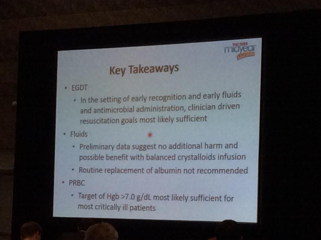 ndelallama's tweet photo. Surviving sepsis campaign guidelines: update (early goal directed therapy AND fluids) #midyear2014 http://t.co/sSukB1Eg2v