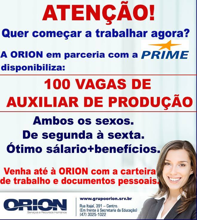 OrionRH's tweet photo. ATENÇÃO VAGAS URGENTES !!!!! Interessados comparecer amanhã (10/12) às 09:00hrs na Orion Rh na Rua Itajaí, 39I, http://t.co/P3ReiB8oTn