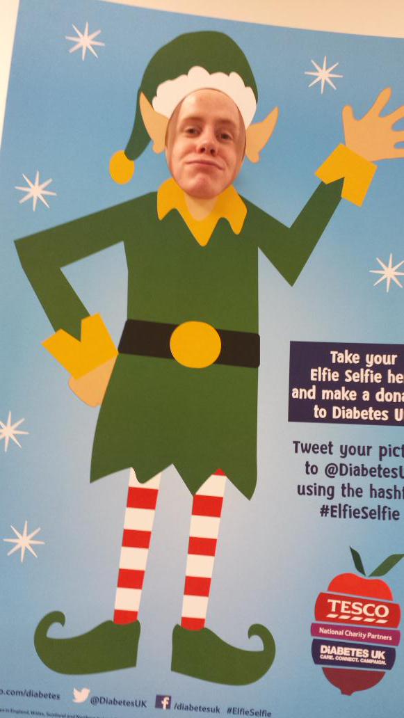 #ElfieSelfie #Tesco #diabetesuk
