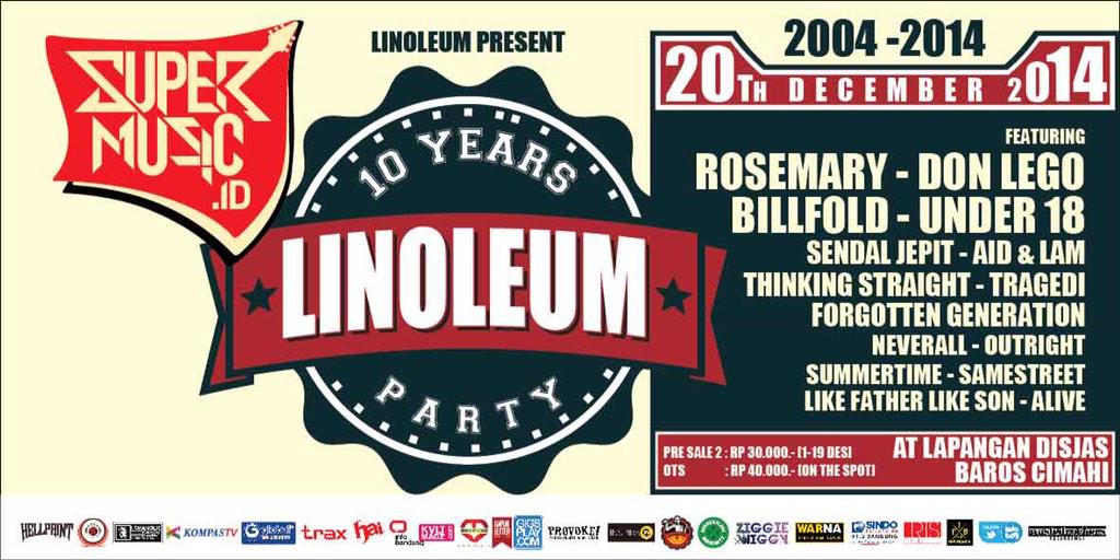 .<a href="/linoleumshop21/">LINO.</a> 10 years Party at Lapangan Disjas Cimahi | 20'12'14 | #Linoleum10Years