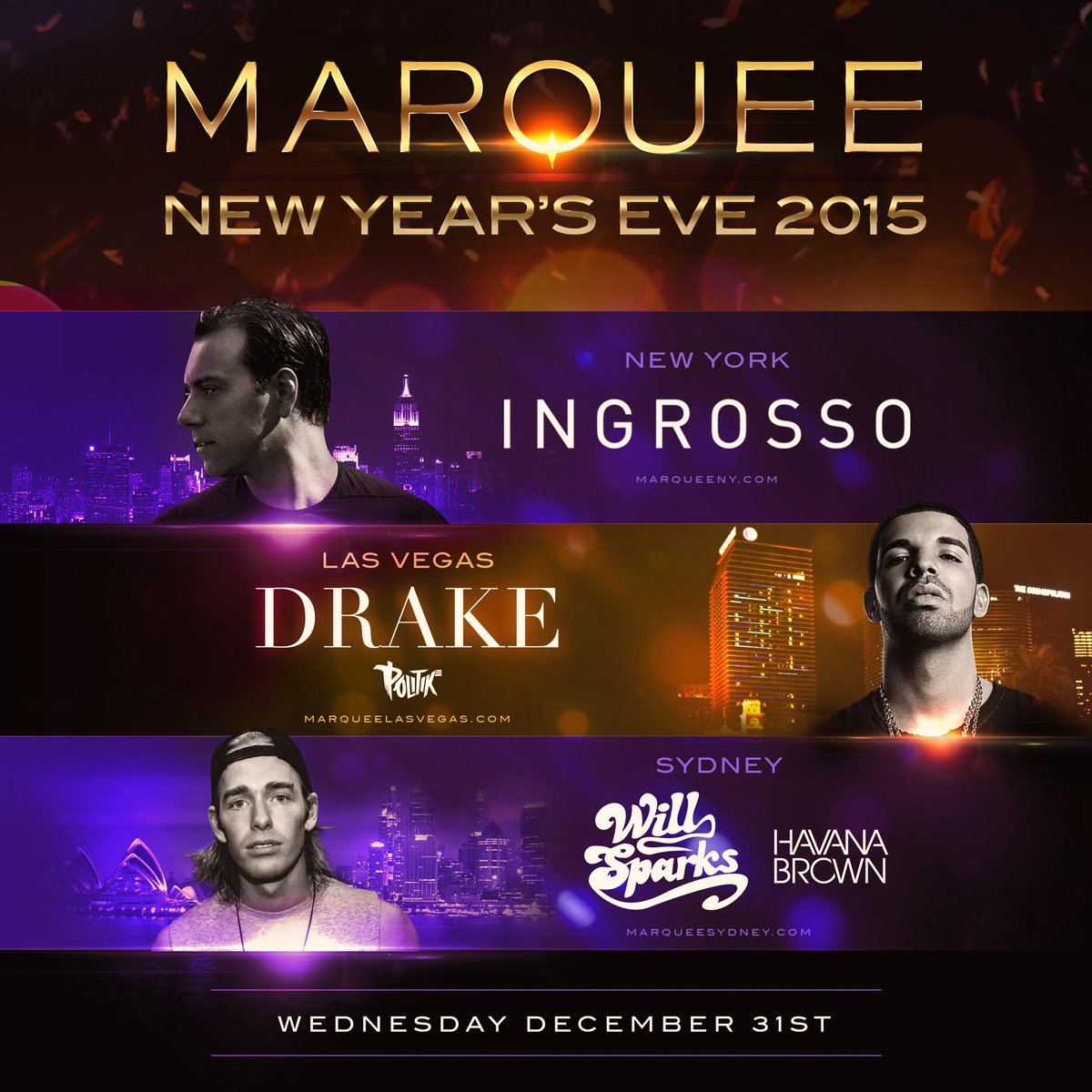 Marquee Nightclub NY (@marqueeny) on Twitter photo Anywhere in the world, MARQUEE has your NYE 2015 Covered! <a href="/MarqueeNY/">Marquee Nightclub NY</a> <a href="/Ingrosso/">Sebastian Ingrosso</a> | <a href="/MarqueeLV/">Marquee Las Vegas</a> <a href="/Drake/">Drizzy</a> | <a href="/MarqueeSydney/">Marquee Sydney</a> Anywhere in the world, MARQUEE has your NYE 2015 Covered! <a href="/MarqueeNY/">Marquee Nightclub NY</a> <a href="/Ingrosso/">Sebastian Ingrosso</a> | <a href="/MarqueeLV/">Marquee Las Vegas</a> <a href="/Drake/">Drizzy</a> | <a href="/MarqueeSydney/">Marquee Sydney</a>