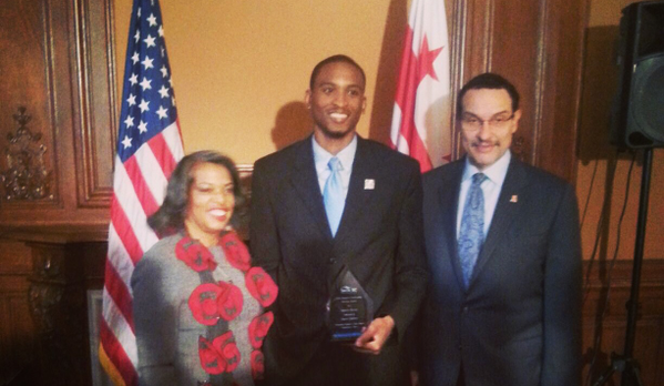 CoachXAmerica's tweet photo. Congrats to Coach Aaron at @DCSCORES for winning a 2014 Mayor Community Service Award from @ServeDC! #ChangeThruSport http://t.co/OrzqlMTmPh