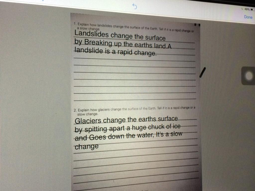 MrsL3rdGraders's tweet image. Using #notabilityapp for science today! Learning about landslides, erosion, and glaciers! #science