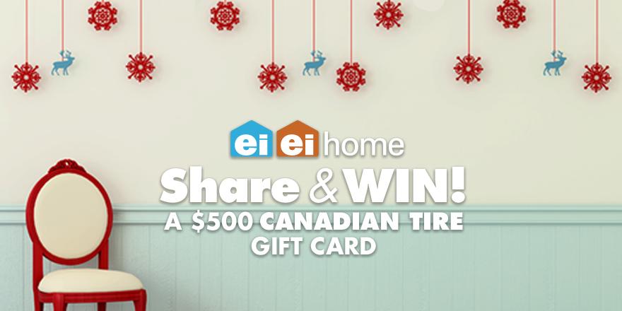 eieihome's tweet photo. We launched our new #contest! #ShareWinEvent to win a $500 #CanadianTire Gift Card at http://t.co/IVBDaWjy3N http://t.co/35EgWbUzYH