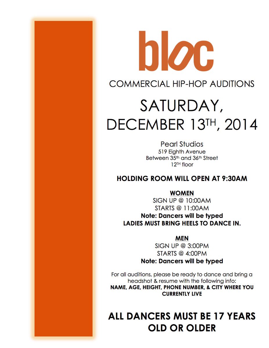blocnyc's tweet photo. RT if you are excited for the @blocnyc Audition on Sat 12/13/14! #futureblocSTARS http://t.co/TlhYoX9JqK