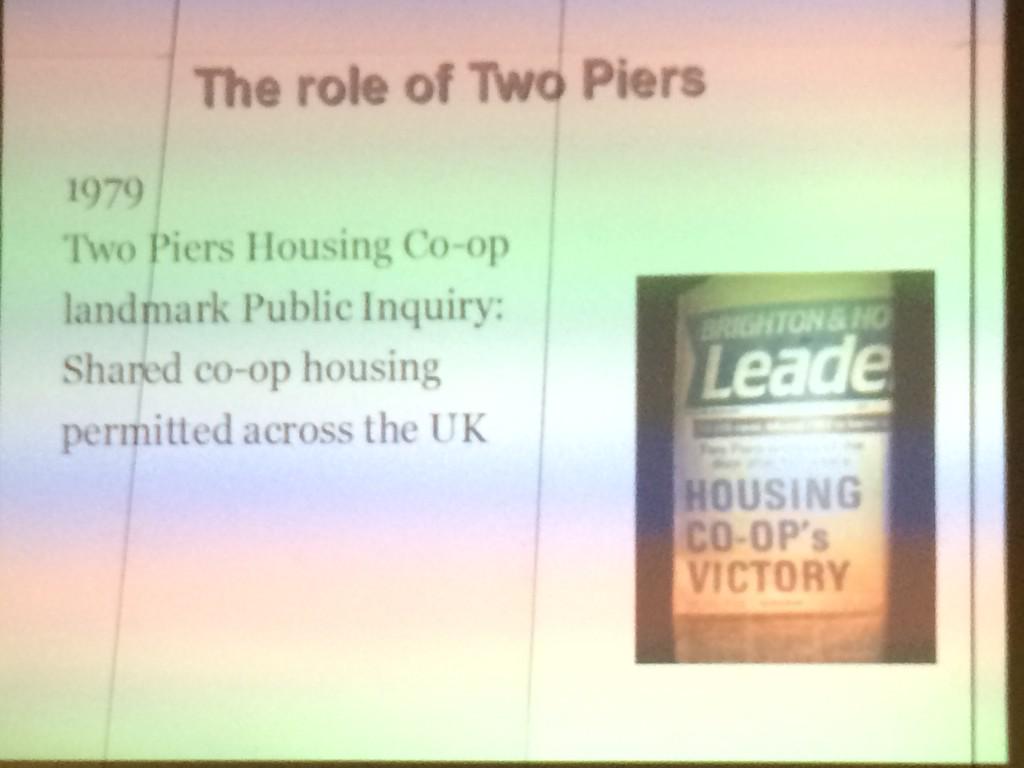greenspeakuk's tweet photo. Helen Russell: Two Piers housing coop in #Brighton won a court case in 1979 that opened the doors to UK housing coops http://t.co/aYs638d6I6