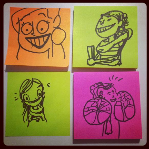 TaraPopCap's tweet photo. Love this 60 second sketch of my crazy smile from a few brilliant PopCap artists! #PopCapHQ #3rdFloorLove http://t.co/bpDaSPhMz0