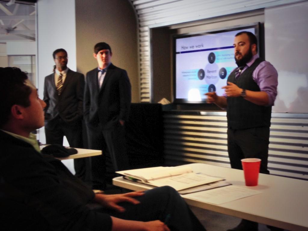 stedwardsdmba's tweet photo. .@RudyArocha_ shares opportunity if  #virtualreality marketing with his team Revent Horizon @bryanboneATX @Lyrxb http://t.co/GccH44F6Jt