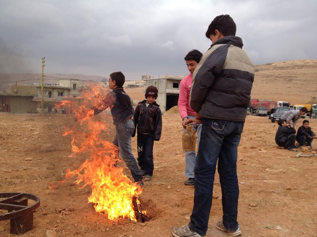 Refugees's tweet photo. RT @eujin2: Another harsh winter for Syrian refugee children...they used to have a house where they felt safe &amp; warm http://t.co/qBu0gW6BOl