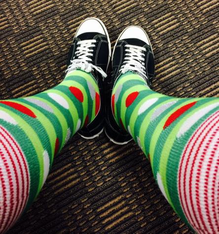 jacobtech's tweet photo. Is it #tackysweater or #tackysocks?#manorisd http://t.co/VFFwQ9bKGf