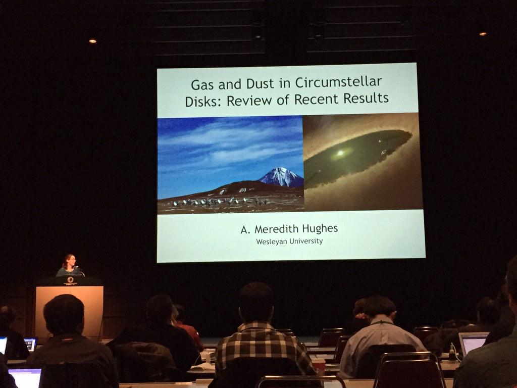 astrogrant's tweet photo. #alma2014 Meredith Hughes: ALMA is negating the need for cartoon artist impressions in protoplanetary disk talks http://t.co/FSX0NFruhr