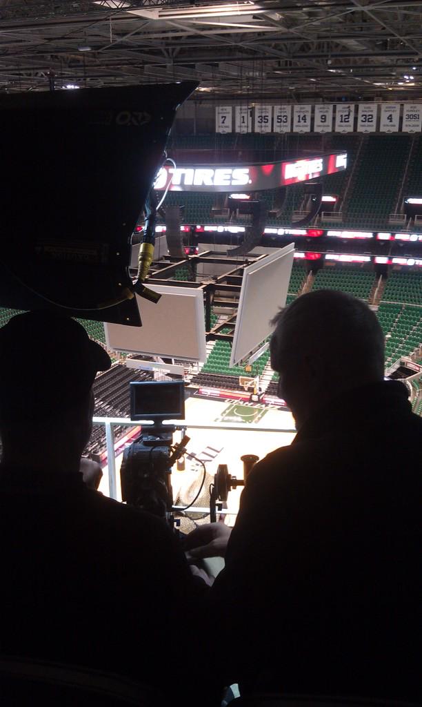 CreativeMediaUT's tweet photo. Project with @KAAdvertising and @bigotires Had a blast shooting at the @EnergySolutions Arena #creativemediagroup http://t.co/ETxDG93BMw