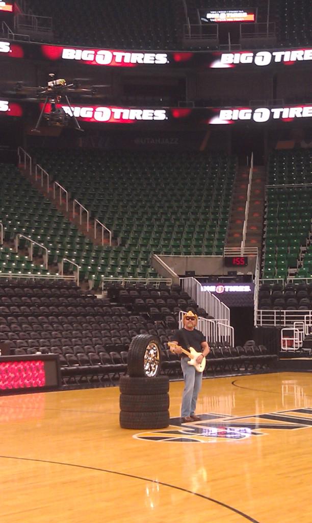 CreativeMediaUT's tweet photo. Project with @KAAdvertising and @bigotires Had a blast shooting at the @EnergySolutions Arena #creativemediagroup http://t.co/ETxDG93BMw