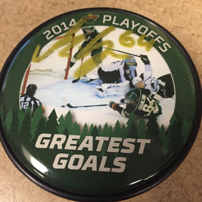 mnwild's tweet photo. RT for chance to win this signed Granlund puck: http://t.co/pcMpoIf9sz 1 random winner #mnwild @fsnorth @WellsFargo http://t.co/l0EoUBHpBH
