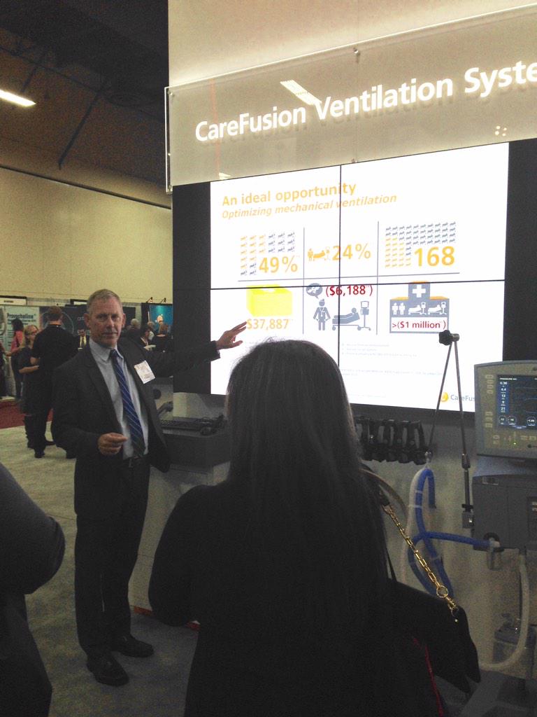BDandCo's tweet photo. VIP customers learning the CareFusion difference of Respiratory Knowledge Portal with Sedation Analytics. #AARC14 http://t.co/h25NU6v2qr