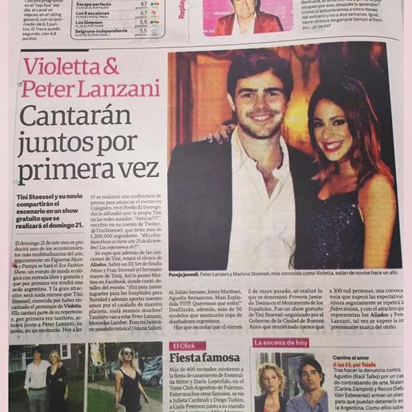 MSmisonrisa's tweet photo. ''Cantaran juntos por primera vez'' @TiniStoessel http://t.co/0yIHREWwt7