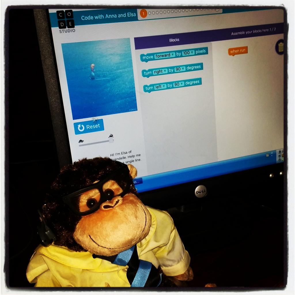 OfficeMonkies's tweet photo. #hourofcode #frozen #anyonecandoit http://t.co/WNTpjmXjMl