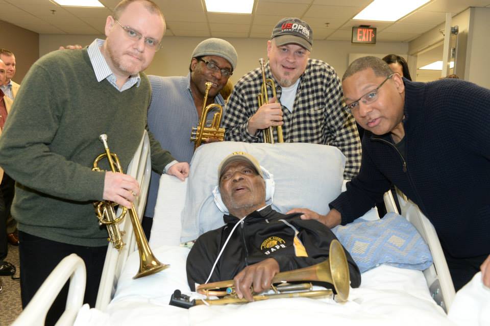 jazzdotorg's tweet image. Yesterday, the #jazzatlincolncenterorchestra visited #jazz legend Clark Terry and wished him a happy 94th birthday