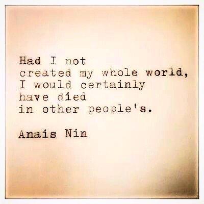 Self-creation.