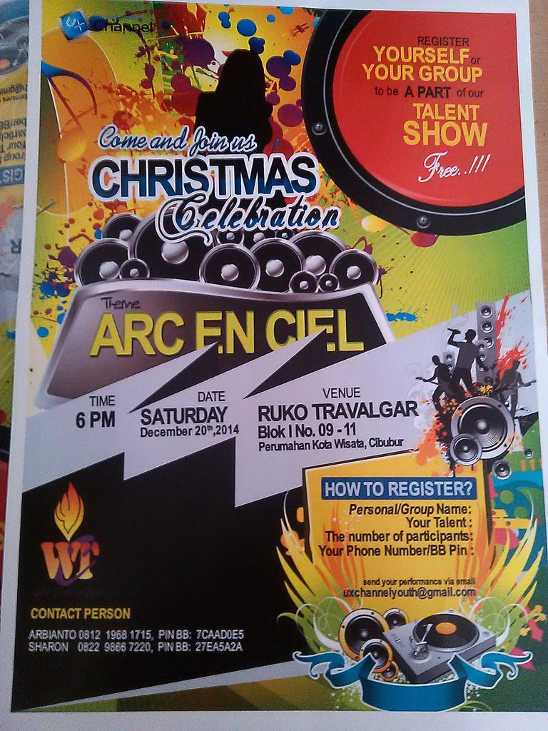 UxChannels's tweet photo. 20 dec ada Chistmas celebration &amp; buat kalian yang mau nunjukin atau tampilin bakat bisa register untuk tampil #Free http://t.co/BL85Vfnpw2