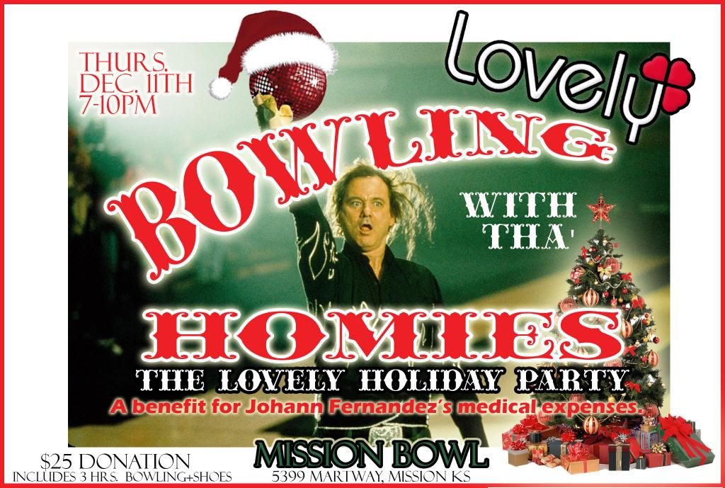 ZachLovely's tweet photo. Lovely Holiday Party. Bowling with tha Homies! Thursday night. http://t.co/XqI8gxshdd