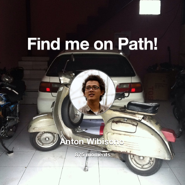 antonkriting's tweet photo. I've shared 875 memories with my friends on #Path - see them now at http://t.co/1DTc9Fmwqu! #thepersonalnetwork http://t.co/SksmmDT3dH