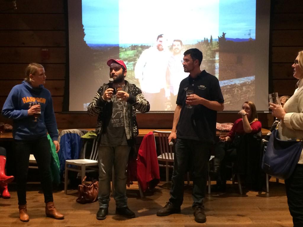 hmellsworth's tweet photo. Learning about @harpoon_brewery 's #TuscanPoolParty. Delicious! #HarpoonBeerHall http://t.co/qVyankOvNM