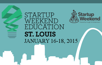 StartupWkndSTL's tweet photo. Startup Weekend EDU- St. Louis is official! Jan 16-18, 2015. Save $30 w/promo code "Earlybird" http://t.co/LLebLA8CIM http://t.co/9C7uXAaqz6