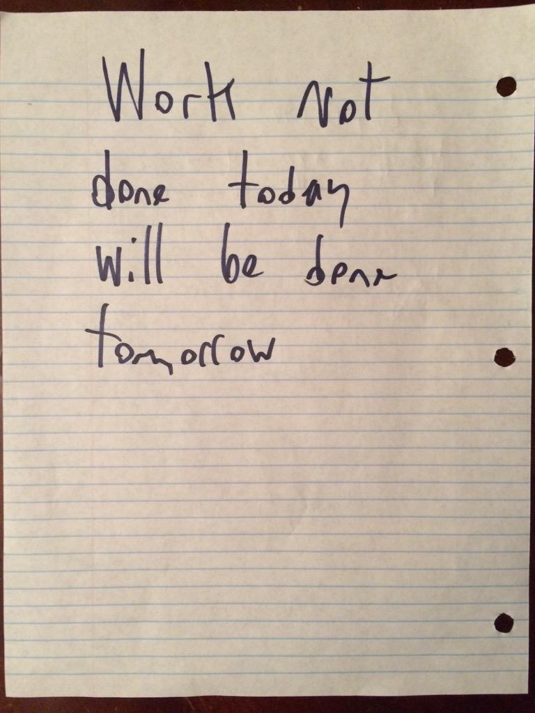 TheSkunkDen's tweet photo. Inspirational study quotes are beginning to turn up around the house http://t.co/eZaZTs39E3