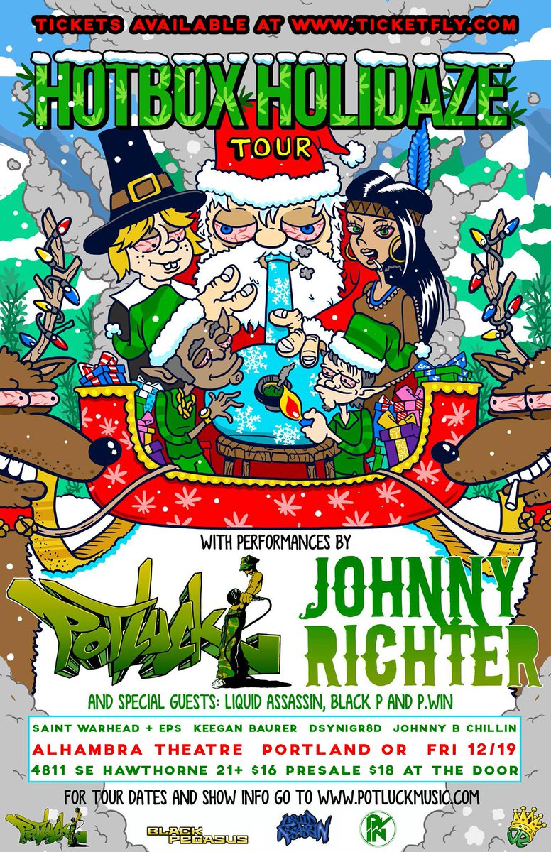 FingerBoneNet's tweet image. Potluck and Johnny Richter in Portland Fri 12/19! TIX: ticketfly.com/event/713475-p… #pdx #pdxmusic #pdxevents #supportland