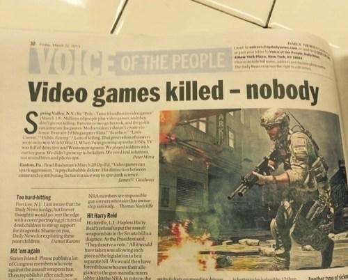 VGFGamers's tweet image. The cold, hard truth about gaming and violence: