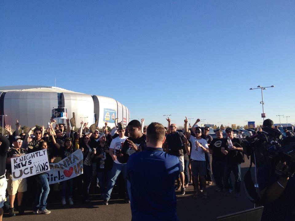 SKTailgate's tweet photo. We did THIS all the way out in Arizona - safe to say we're coming for you, @BitcoinBowl ! #ChargeOn #SaturdayKnights http://t.co/6E8SfXg8xn