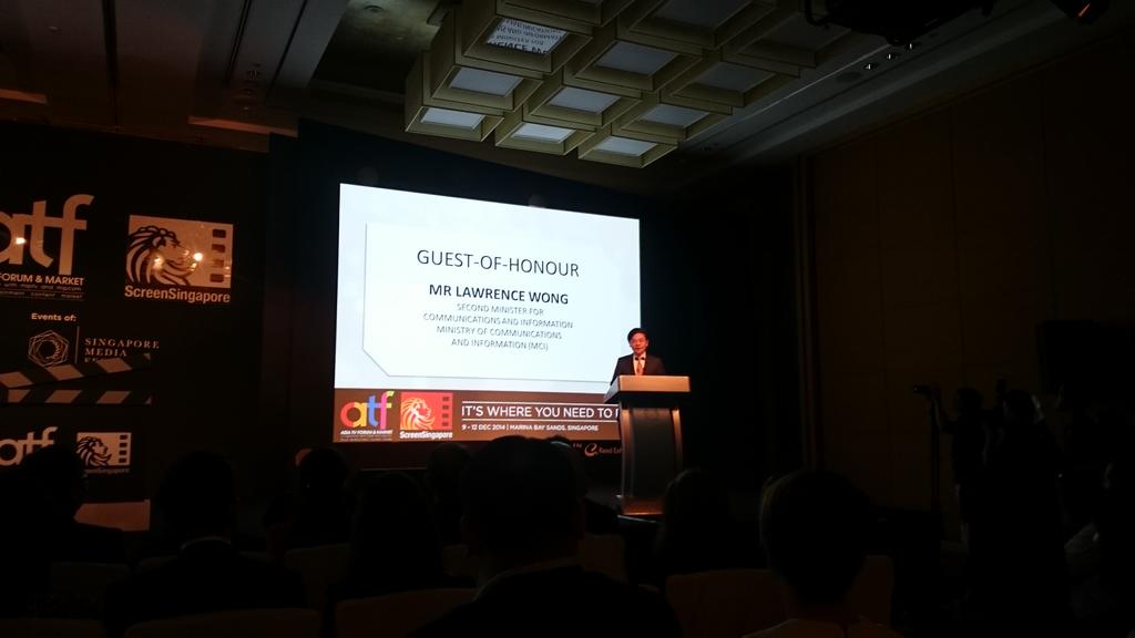 flickmagazine's tweet photo. Opening speech from Mr. Lawrence Wong (Second Minister for Communications and Information of Singapore). #ATF2014 http://t.co/VvxxAYpbyS