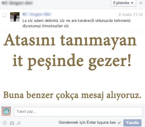 Karakecililer's tweet photo. Bu vb. mesajları çokça alıyoruz. Lakin #Karakeçililer atasını iyi bilir, bilmeyenler de it peşinde koşar! http://t.co/w9HWOpB4LM