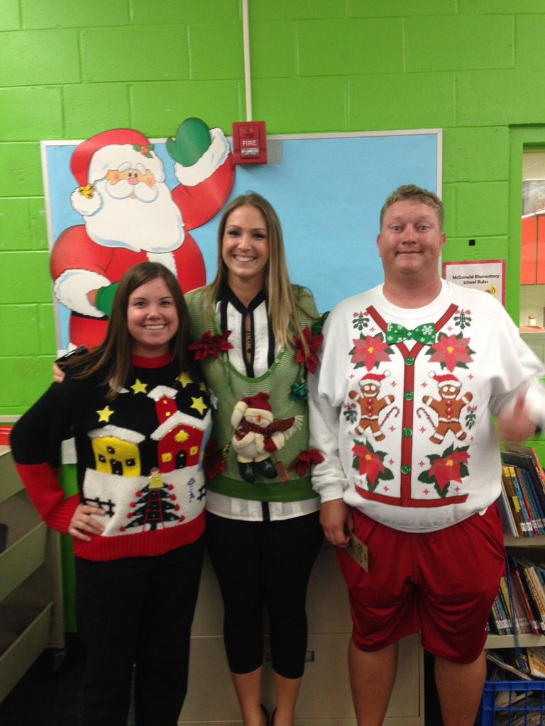 Teachers just want to have fun...Ugly Sweater Day with our faculty and staff!