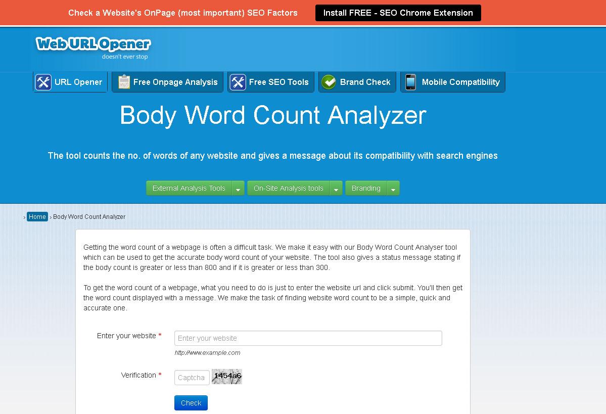 WebURLOpen's tweet image. #SEO you can check the Body Word Count Analyzer for your site free by using weburlopener.com