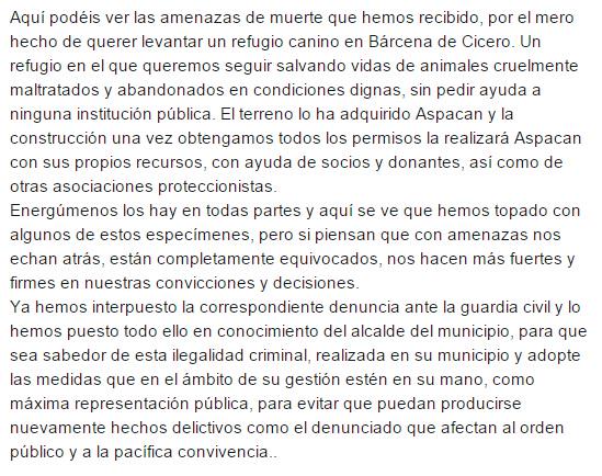 latierruca's tweet photo. Amenazas de muerte sufridos por @AspacanProte en Bárcena de Cicero #Cantabria http://t.co/UAHCz189ZW