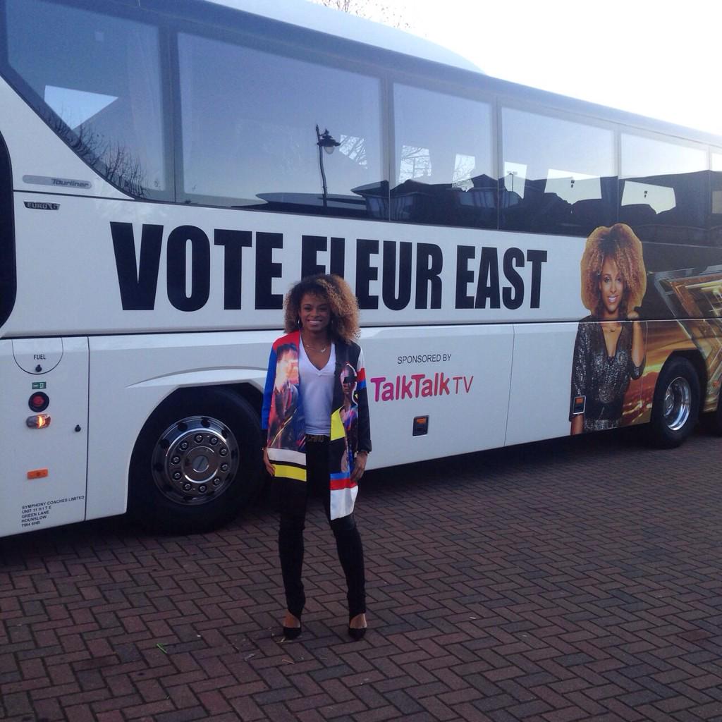 gemma_cotton1's tweet photo. β@FleurEast: It's my homecoming! Will be on my way to MTV in Camden. #XFBattleBus π http://t.co/SxkgcNHpTHβ @maxeagle_44 @DarciePlayle