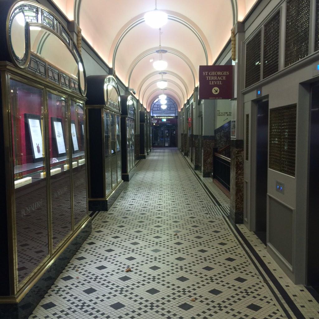 iVentureWA's tweet photo. When in Perth don't forget to check out the beautiful and historic Trinity Arcade! #urbanadventures #localsknow http://t.co/pWZhp9Ypc7