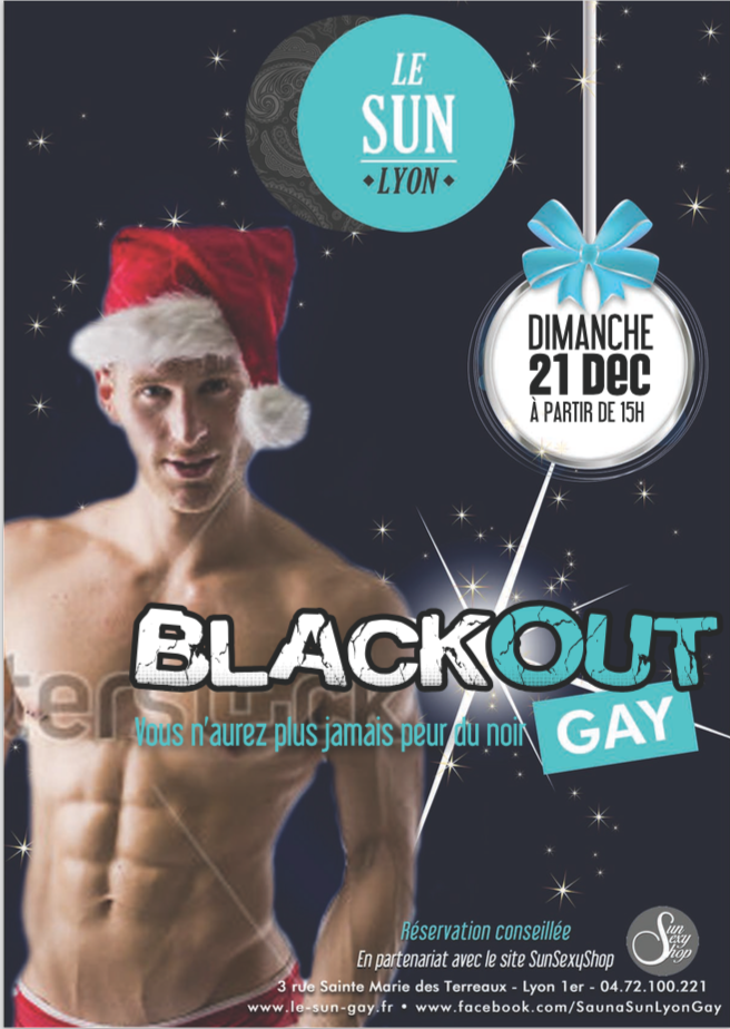SunGay_Lyon's tweet photo. Vous n'aurez plus jamais peur du noir...

#Black #Out #Gay au @sundelyon ce 21 décembre http://t.co/e5qEGh1008