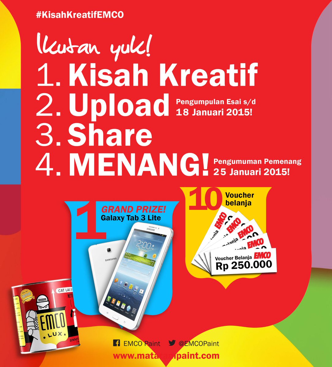 Ayo tunjukkan bakat menulismu dan menangkan 1 buah Galaxy Tab 3 Lite dan 10 voucher belanja Alfamart/Indomaret!