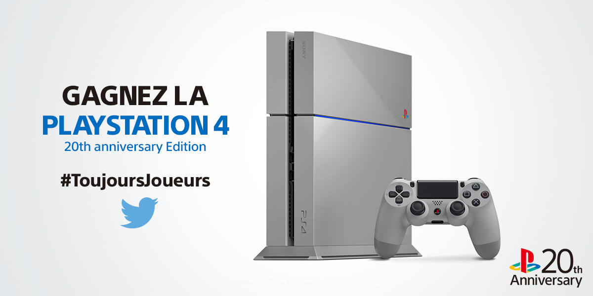 PlayStationFR's tweet photo. 20 ans après, dites-nous pourquoi vous êtes #ToujoursJoueurs PlayStation avec ce hashtag.
http://t.co/M6xv4GEWpj http://t.co/cupKdLFX7d
