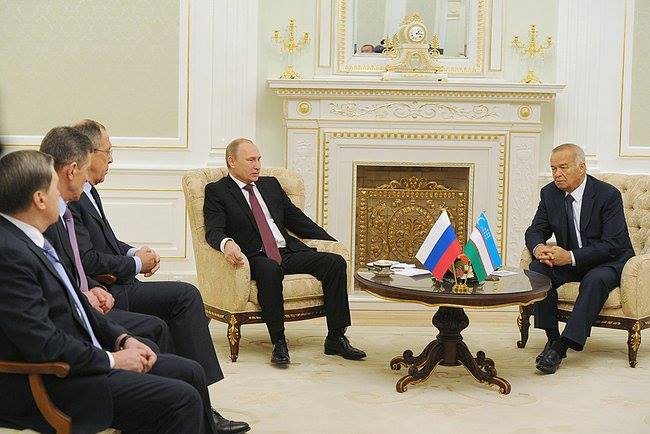 mfa_russia's tweet photo. Vladimir Putin is holding talks with President of #Uzbekistan Islam Karimov. - http://t.co/WvDTMCK814 @russiauz http://t.co/sLNKXqo79U