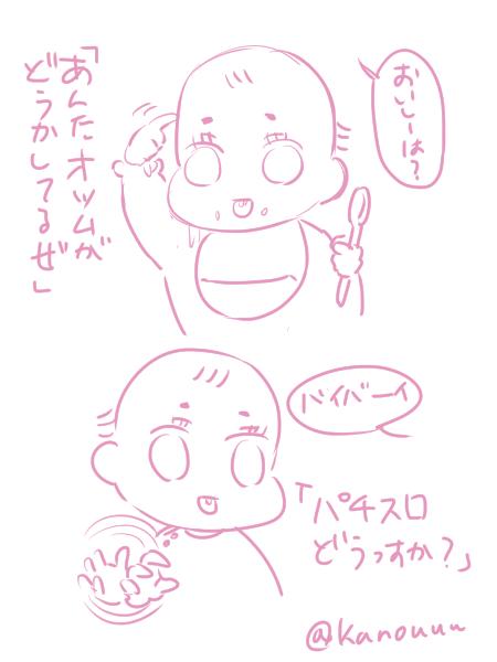 娘のハンドサインの件なんかたくさんRTいただいてるので描いてみました。 
