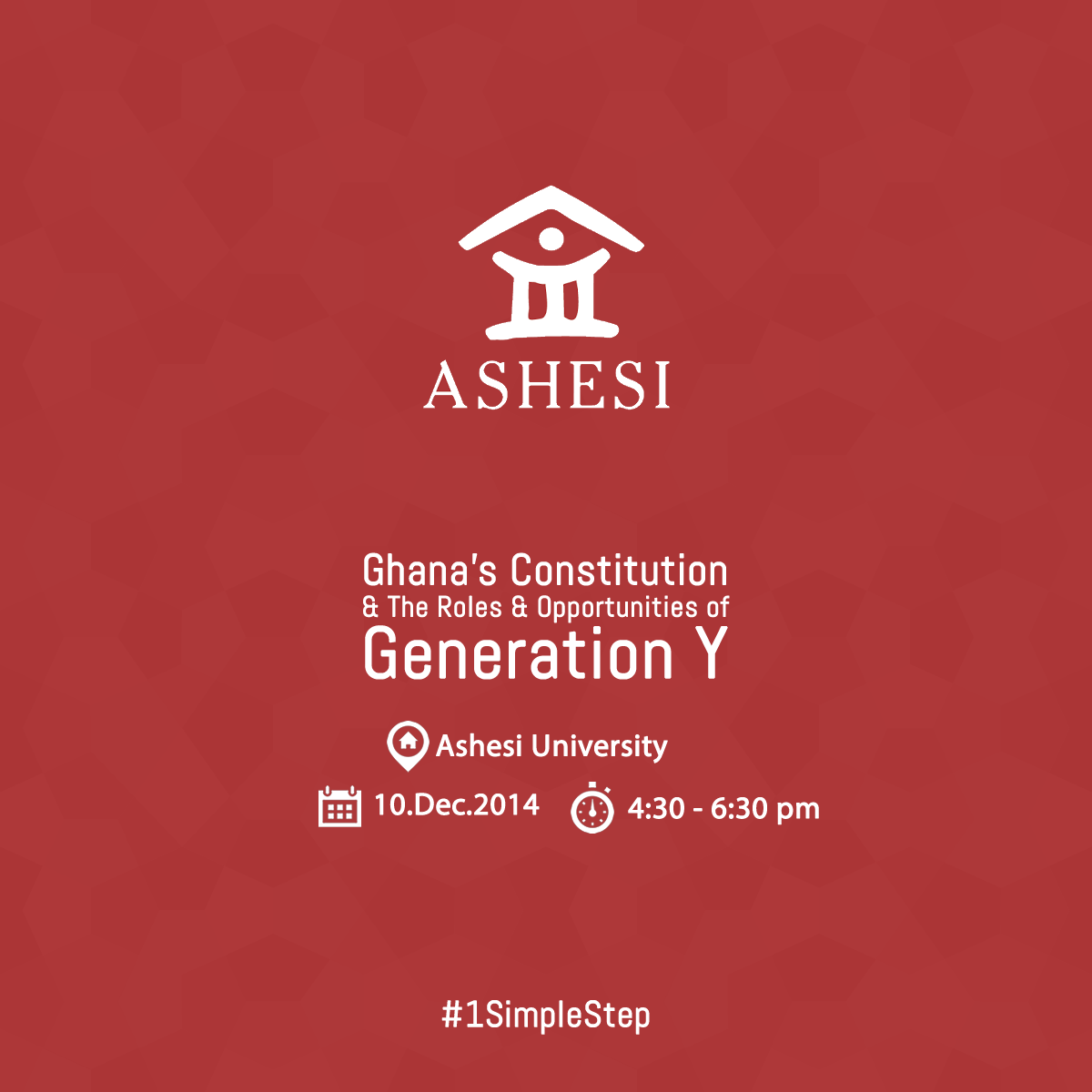 GHconstitution's tweet image. The talk party at Ashesi is today. Join us at 4:30pm or follow the conversation online #ReformsGh