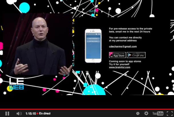 cathcoste's tweet photo. Neuroscience - Christopher deCharms #Omneuron working on inventing new capabilities 4 the brain: ctrl of pain #leweb http://t.co/6PViDKtNtf