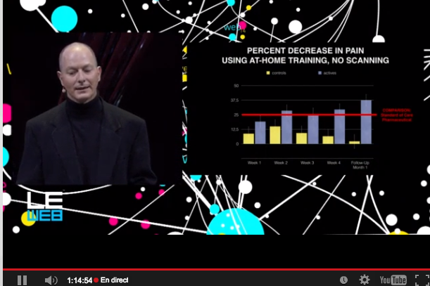 cathcoste's tweet photo. Neuroscience - Christopher deCharms #Omneuron working on inventing new capabilities 4 the brain: ctrl of pain #leweb http://t.co/6PViDKtNtf