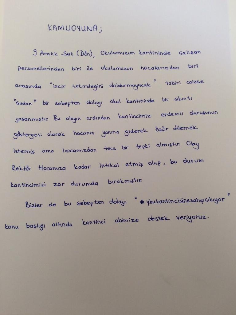 Tüm arkadaşlarımızı #ybukantincisinesahipçıkıyor etiketine desteğe bekliyoruz !!!