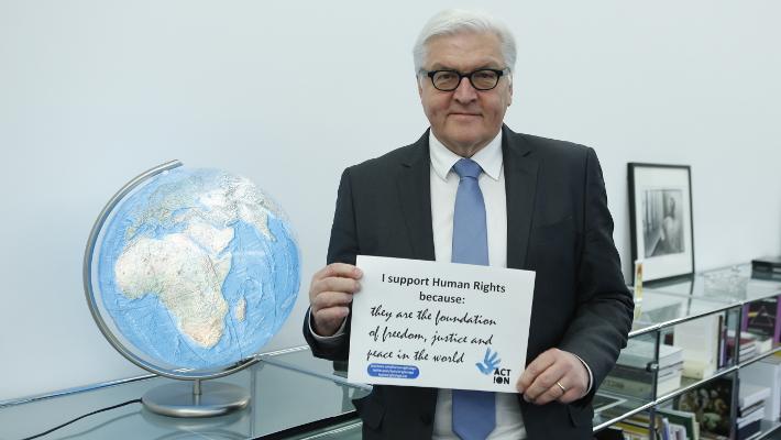 FM #Steinmeier: #HumanRights are the foundation of freedom, justice + peace in the world. #4humanrights #HRDay